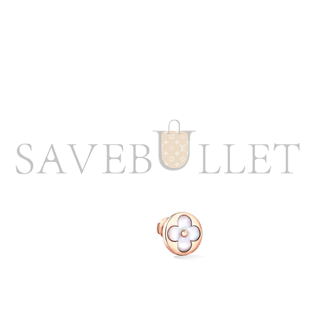 l**is V*t*n colour blossom sun ear stud, pink gold and white mother-of-pearl - per unit q96425